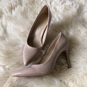 Nine West Nude Patent Pumps